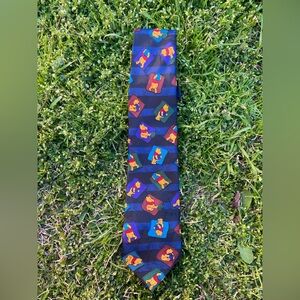 Disney Winnie the Pooh blue and multi-coloured tie